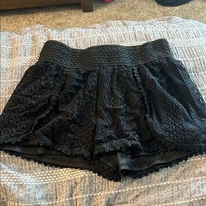 Vanity Black Lace Shorts